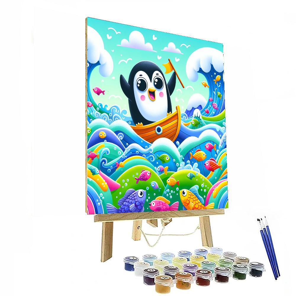 Sailing Penguin Numbered Painting Kits