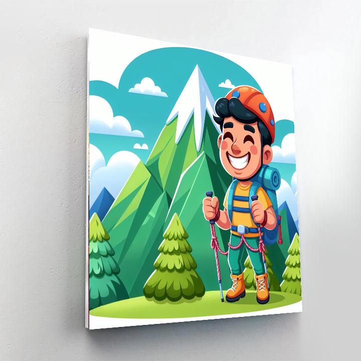 Merry Mountain Climber Number Painting