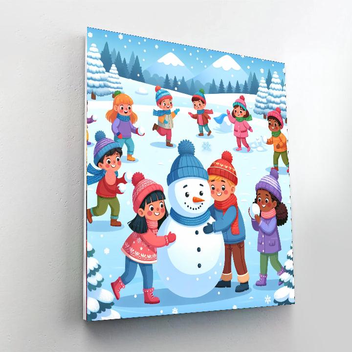 Winter Wonderland Snow Day DIY Paint By Numbers