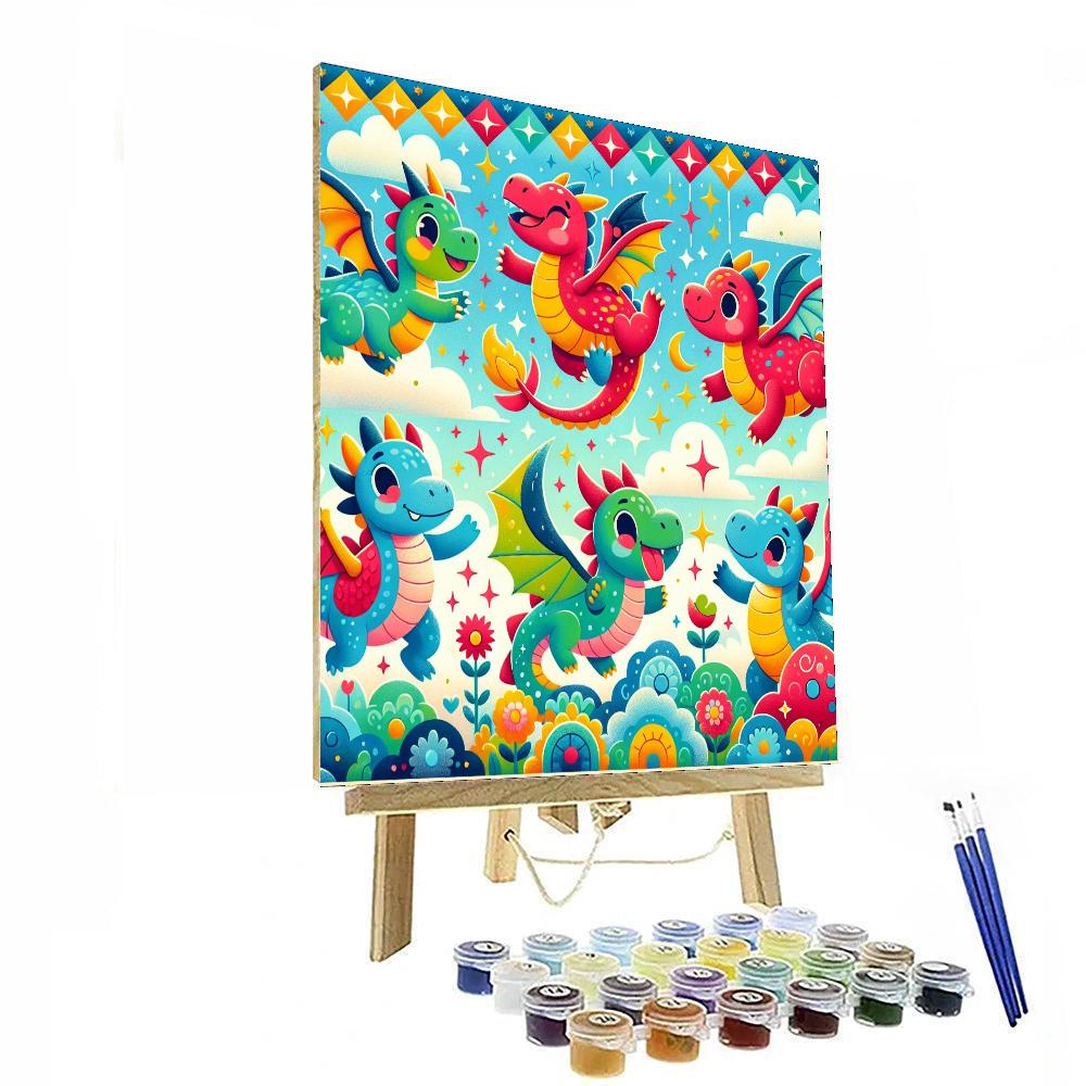Dancing Dragons Paint By Numbers Art