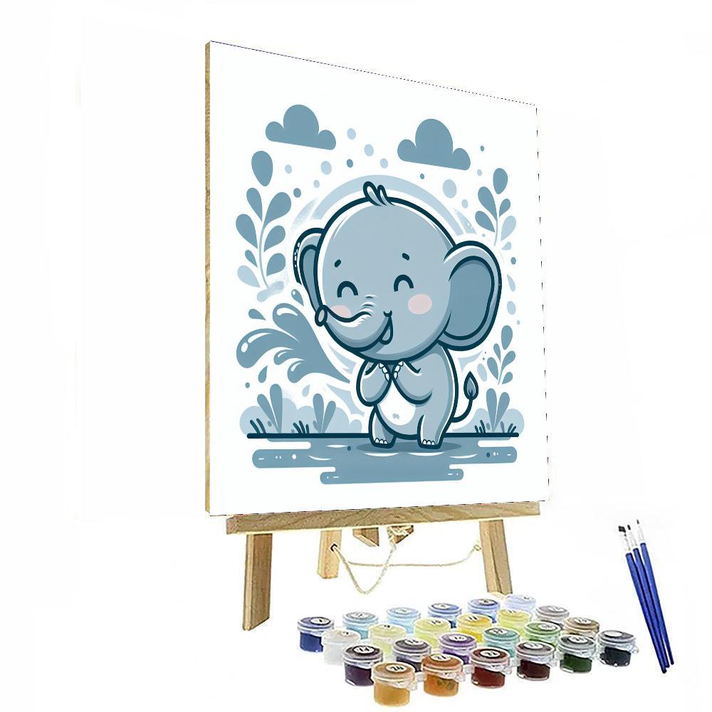 Gentle Baby Elephant Paint By Numbers Kits