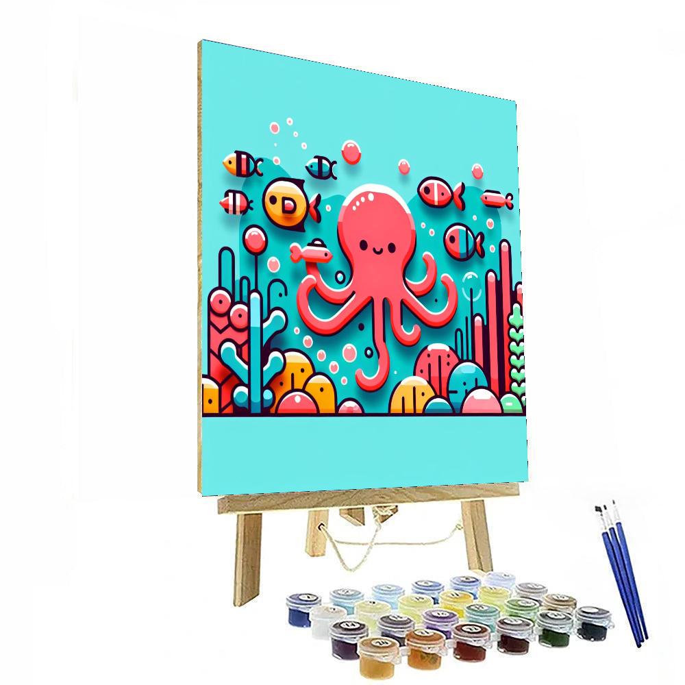 Oceanic Octopus Encounter Painting Number Kit