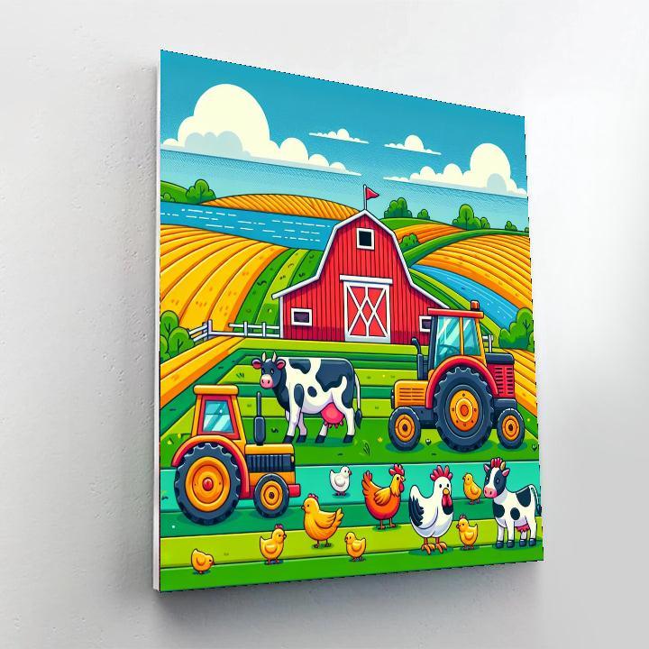 Farming Fun Tractor Painting By Numbers Kit