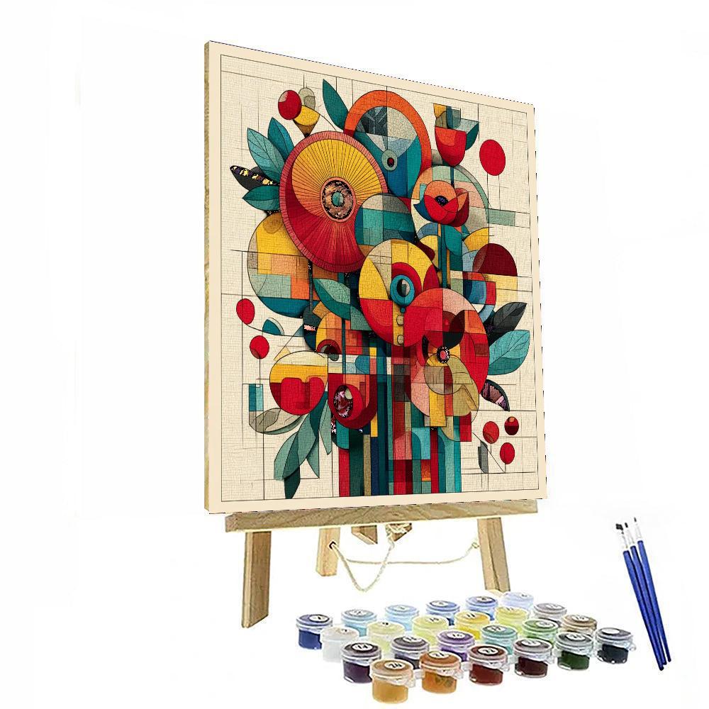 Picasso Inspired Picasso's Floral Carnival  Paint By Number