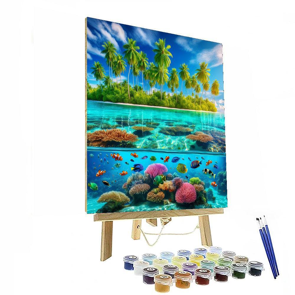 Enchanted Tropical Lagoon Painting By Numbers Kit