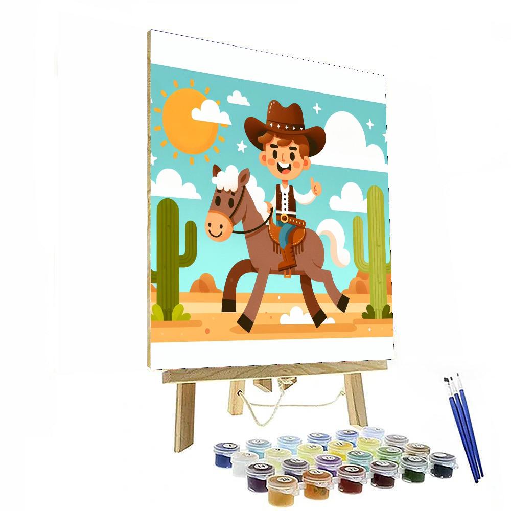 Playful Wild West DIY Paint By Numbers