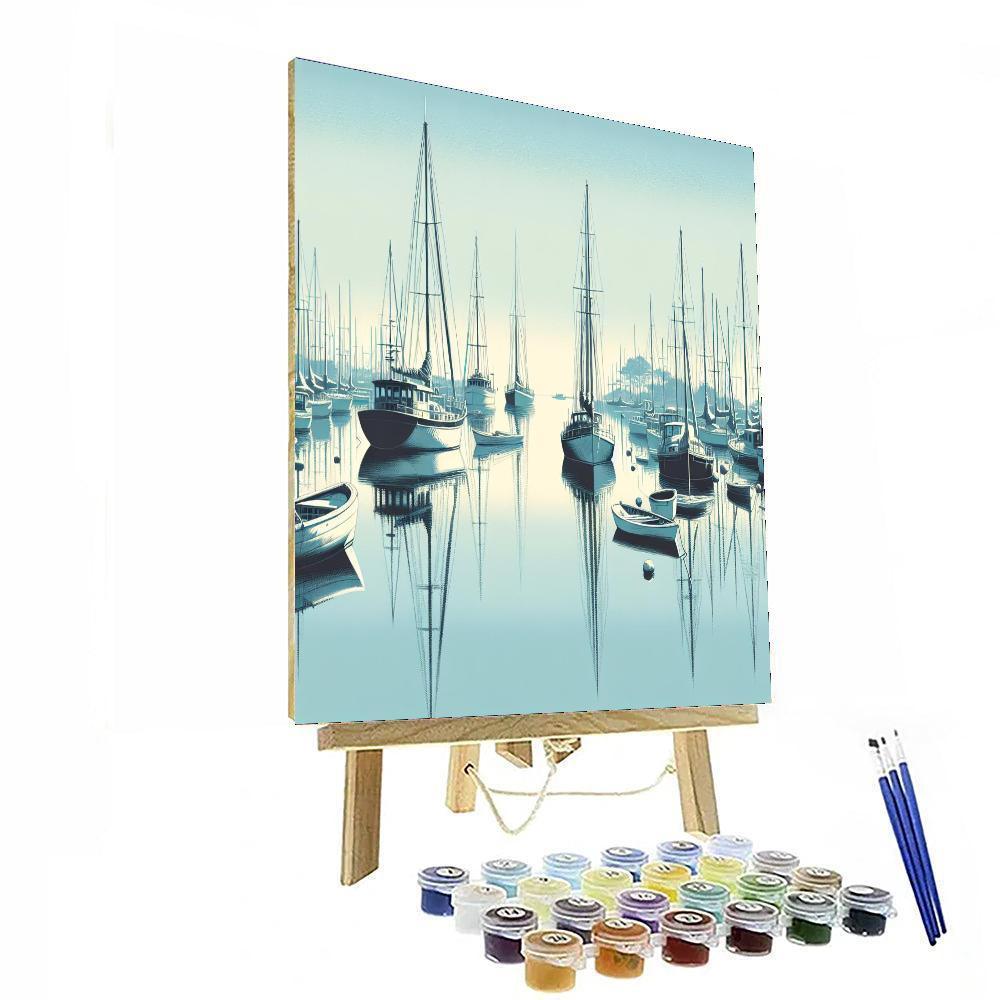 Tranquil Harbor View Paint By Number