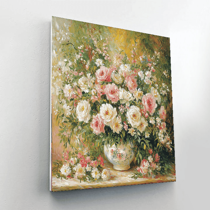 Pierre-Auguste Renoir Inspired Dreamy Floral Arrangement  Paint By Number