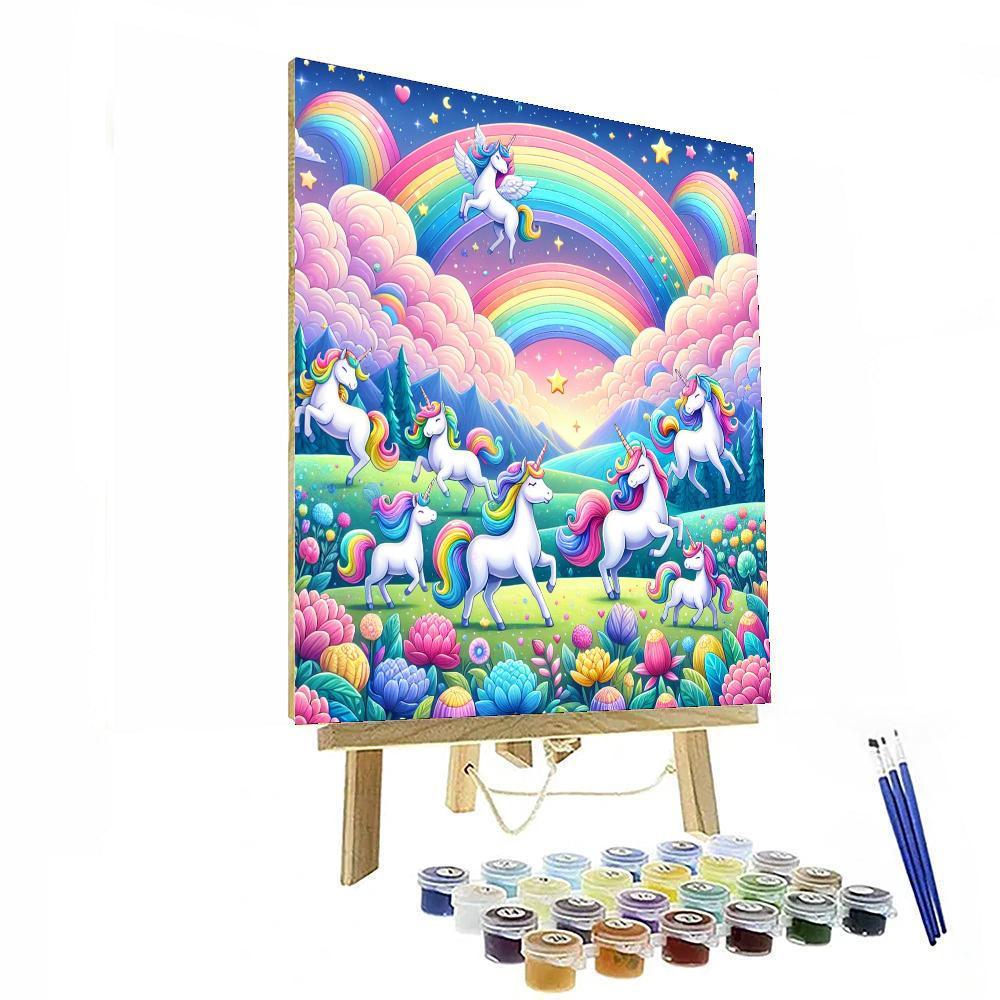 Dreamy Unicorn Fields Painting By Numbers Kit
