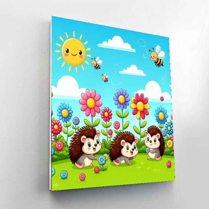 Happy Hedgehog Garden Paint By Number