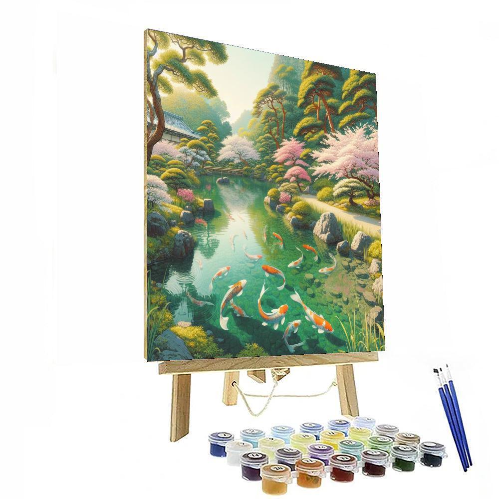 Peaceful Japanese Water Garden - DIY Painting By Numbers Kit – Artistry ...