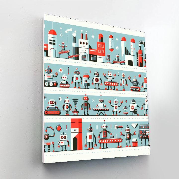 Robot Factory Frenzy Paint By Color