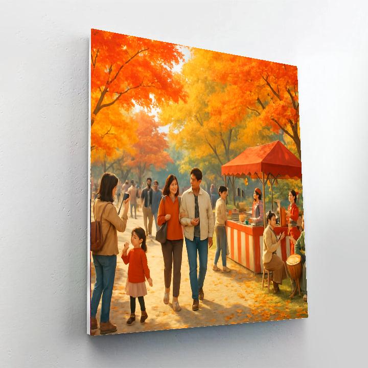Falling Leaves Festival - South Korea Paint By Numbers Kits