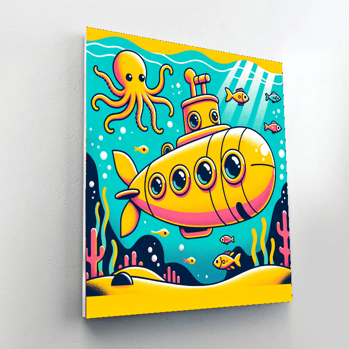 Underwater Submarine Quest Numbered Painting Kits