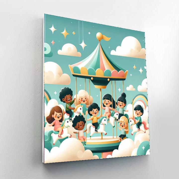 Cloud Carousel Of Dreams Numbered Painting Kits