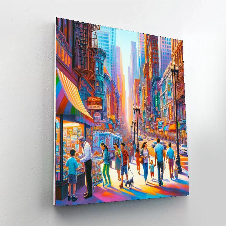 Joyful Urban Stroll Painting Number Kit