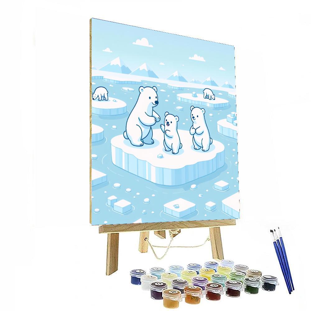Polar Bear's Arctic Home DIY Paint By Numbers