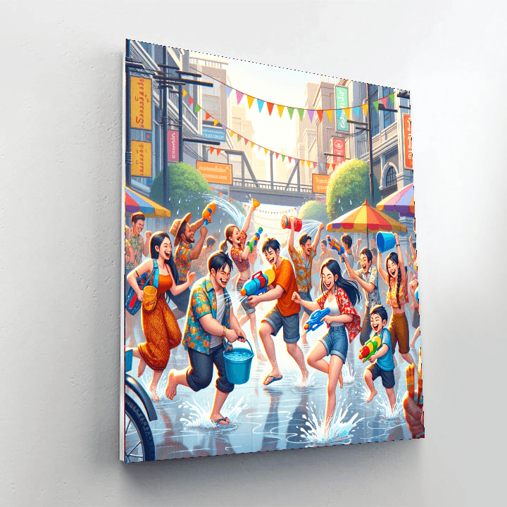 Songkran Festival Painting Number Kit