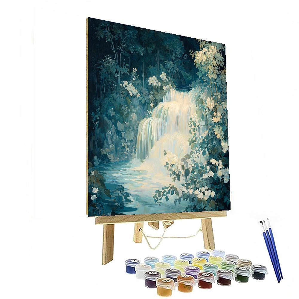 Alphonse Mucha Inspired Flowing Waters  Painting Number Kit