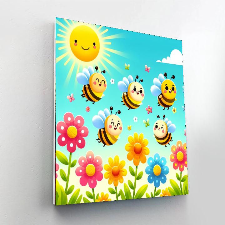 Sweet Honey Bees Numbered Painting Kits