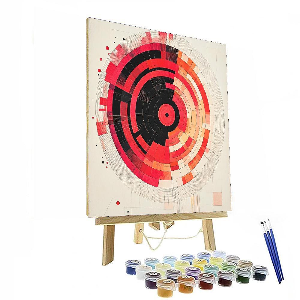 Kazimir Malevich Inspired Radial Balance  DIY Paint By Numbers