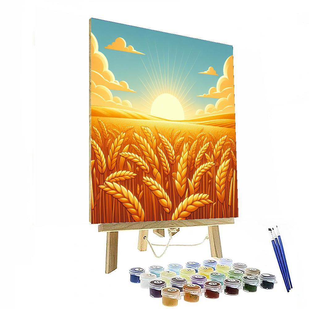 Golden Field Frolic Paint By Numbers