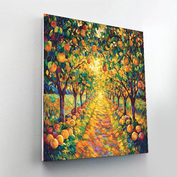 Paul Cézanne Inspired Majestic Orchard Glow  Paint By Numbers Art