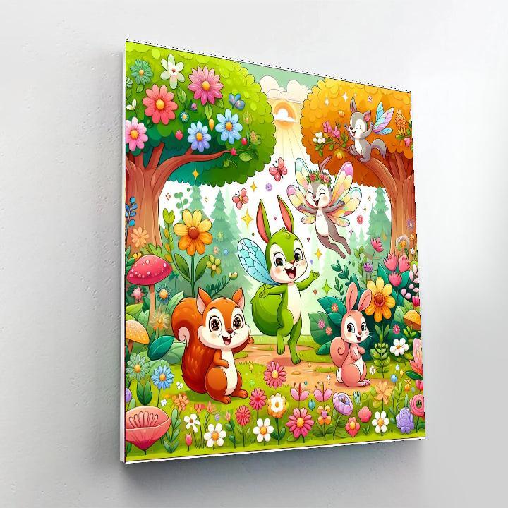Forest Fairytale Friends Paint By Color