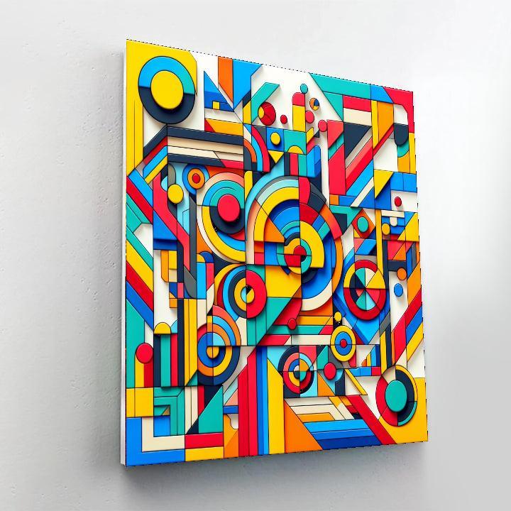 Funky Geometric Shapes Numbered Painting Kits