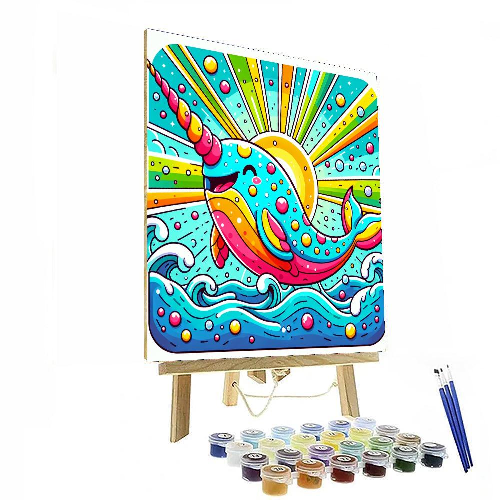 Snazzy Narwhal Paint By Numbers