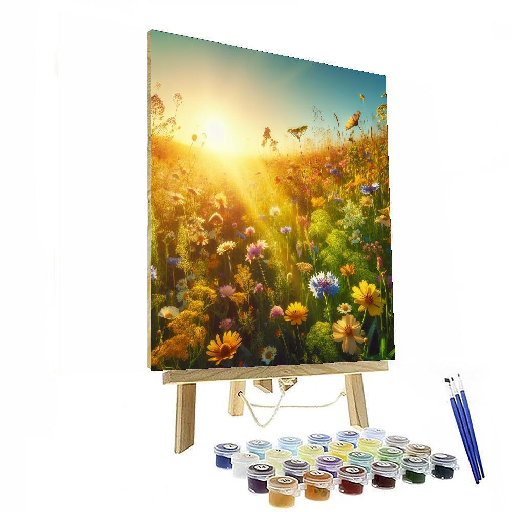 Golden Hour Meadow Serenity Paint By Number