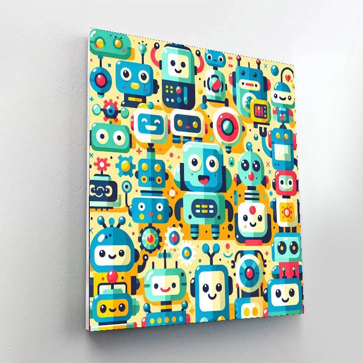 Adventurous Robot Team Paint By Color