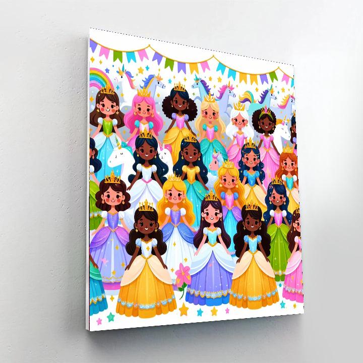 Princess Parade Paint By Numbers Art