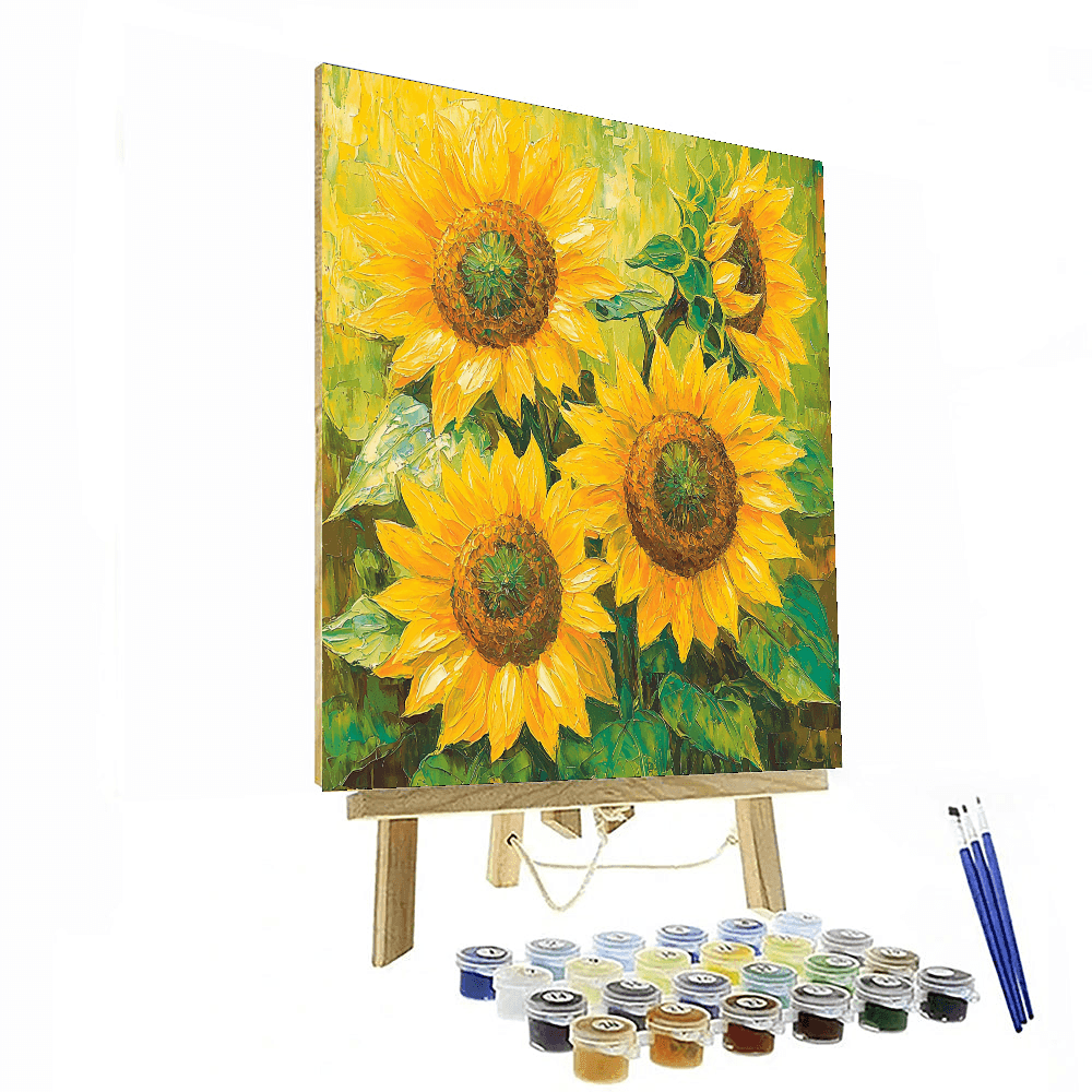 Van Gogh Inspired Sunflower Reverie  Paint By Numbers Art