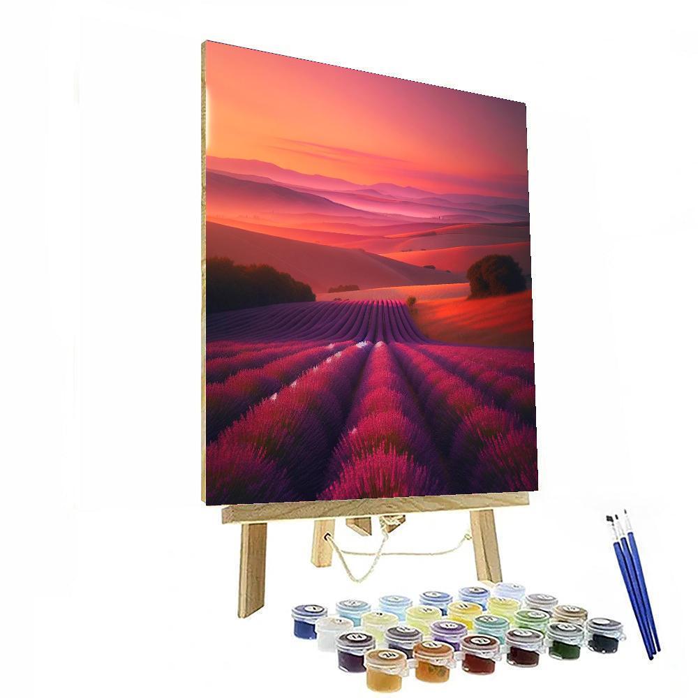 Lavender Breeze At Sunset Painting By Numbers Kit