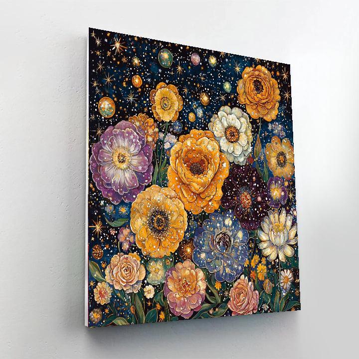 Klimt Inspired Celestial Floral Fantasy  Paint By Number