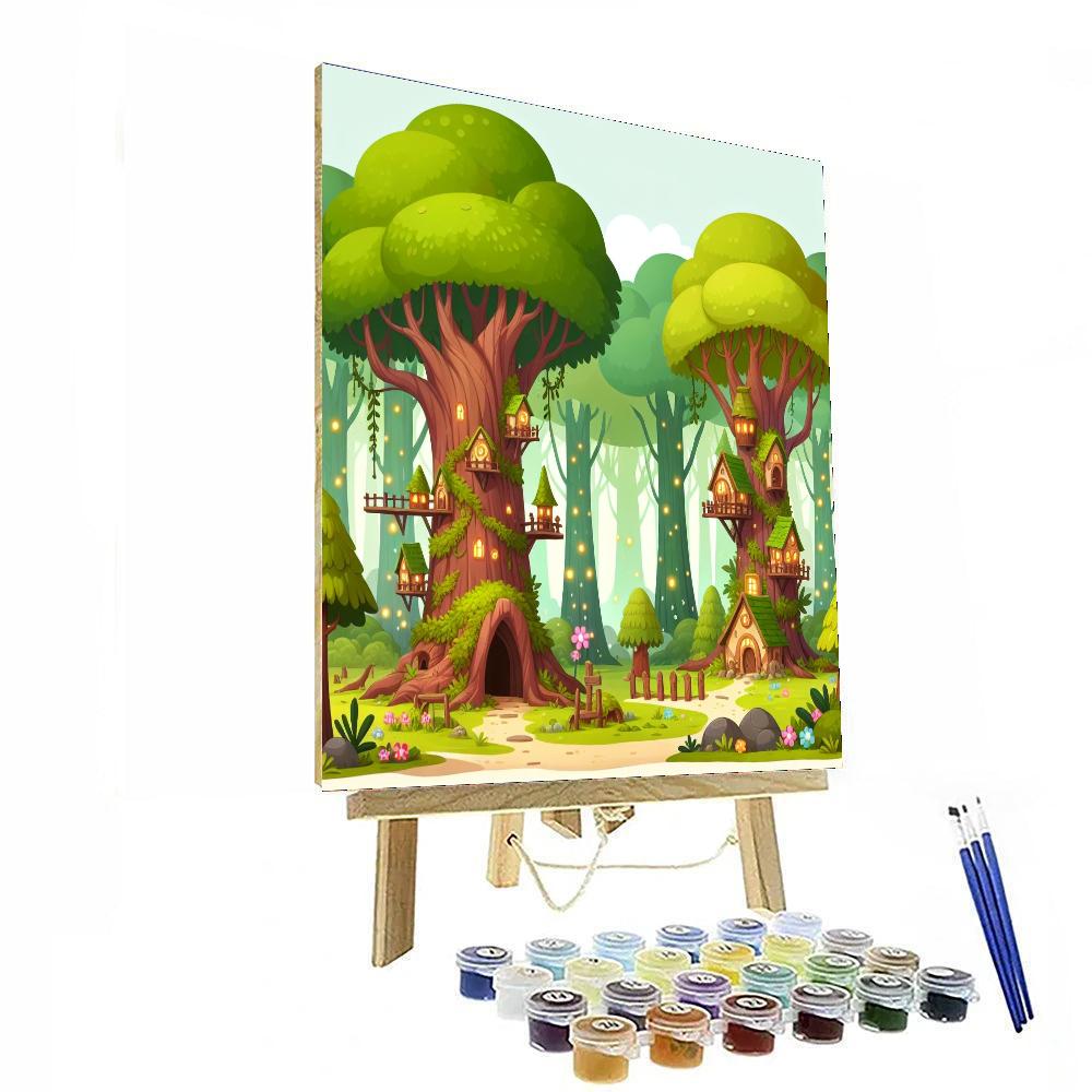 Enchanted Elf Forest Numbered Painting Kits