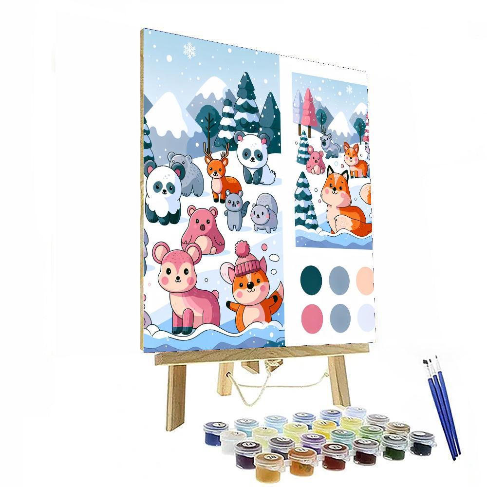 Winter Wildlife Wonderland Paint By Numbers