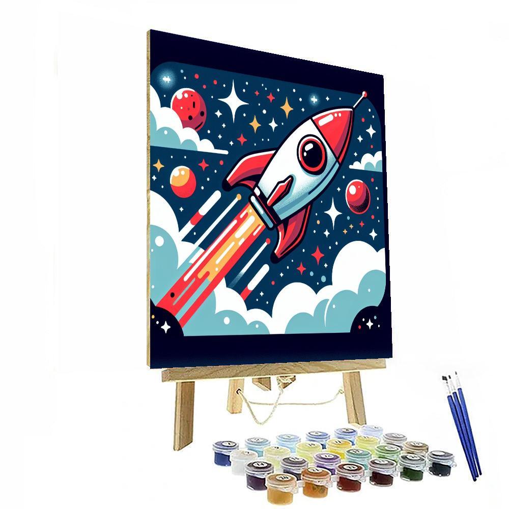 Rocketing Through The Milky Way Paint By Color