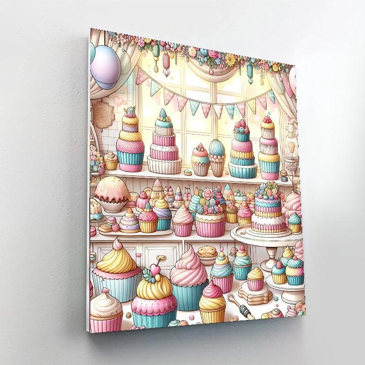 Delightful Cupcake Bakery Paint By Numbers Kits