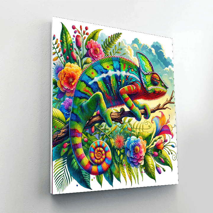 Charming Chameleon - DIY Painting By Numbers Kit