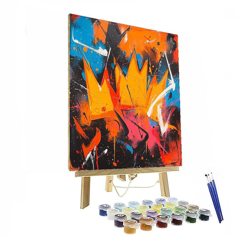 Jean-Michel Basquiat Inspired Crown Of Dreams  Paint By Numbers Art
