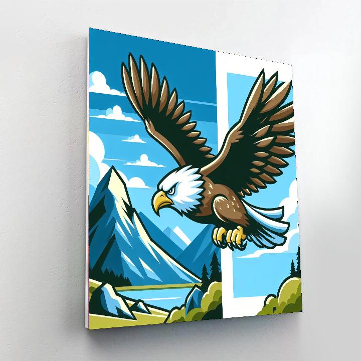 Gliding Eagle DIY Paint By Numbers