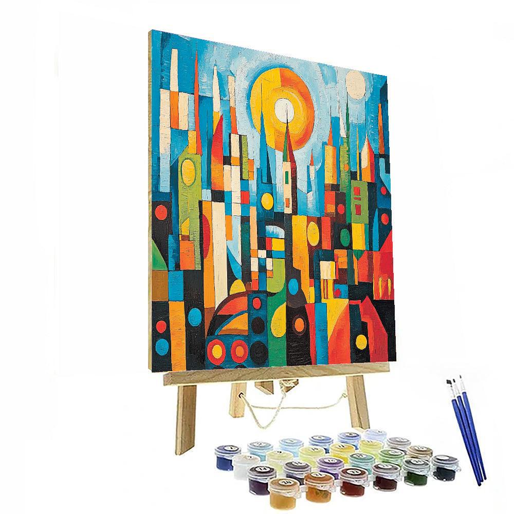 Wassily Kandinsky Inspired Modern Metropolis  Paint By Numbers Kits