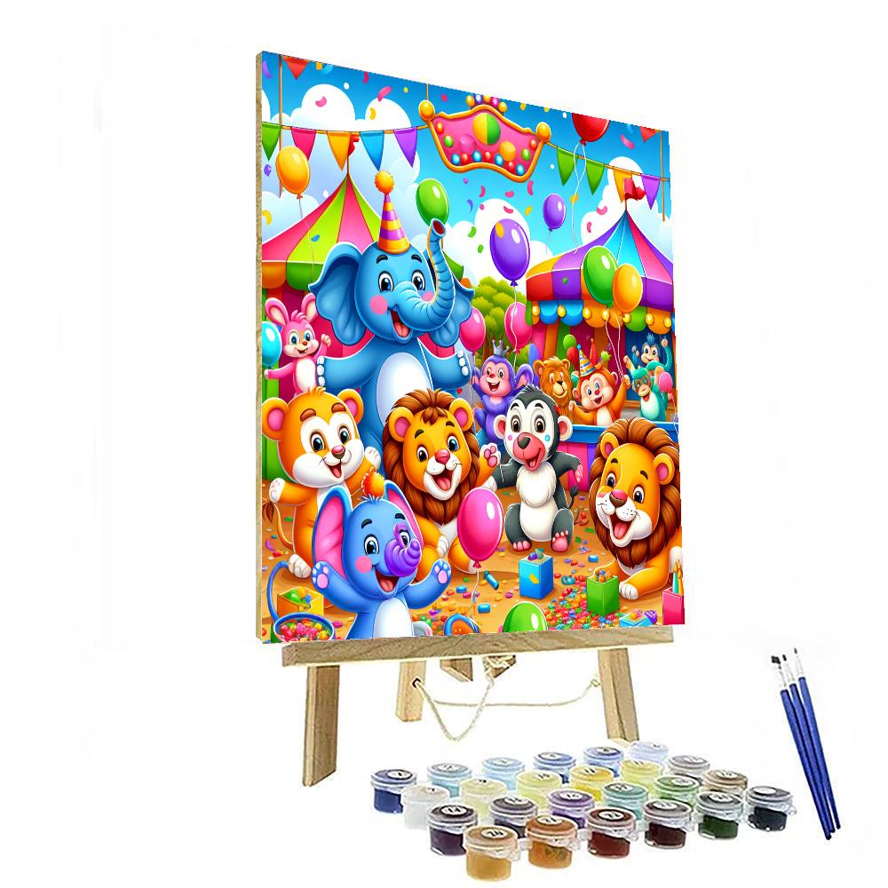 Playful Animal Carnival Paint By Numbers Kits