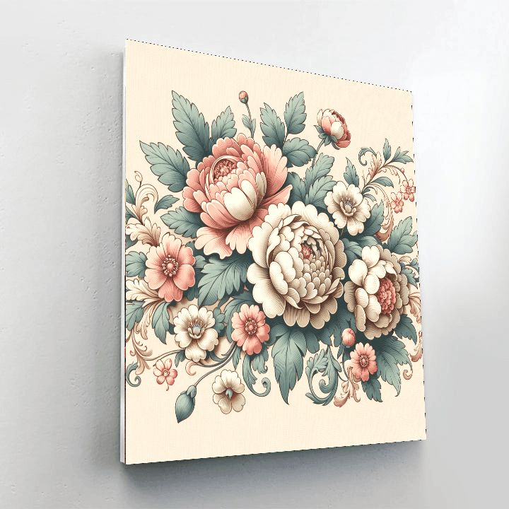 Vintage Floral Dream Paint By Numbers Art