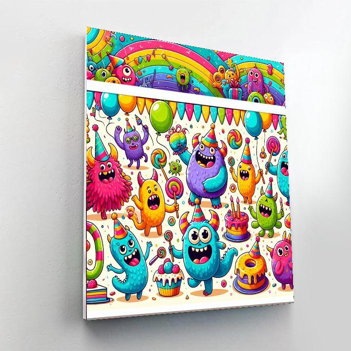 Playful Monster Bash Paint By Number