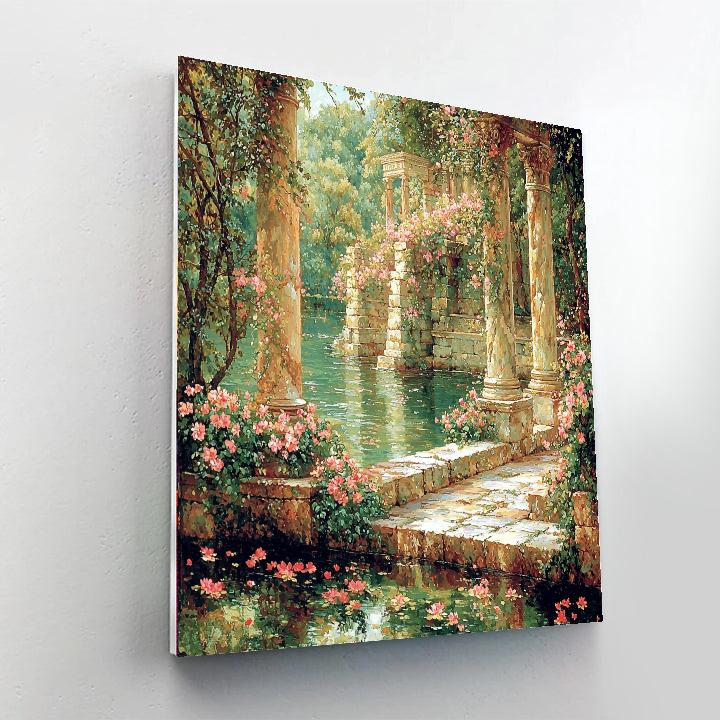 John William Waterhouse Inspired Ancient Ruins In Bloom  Paint By Numbers