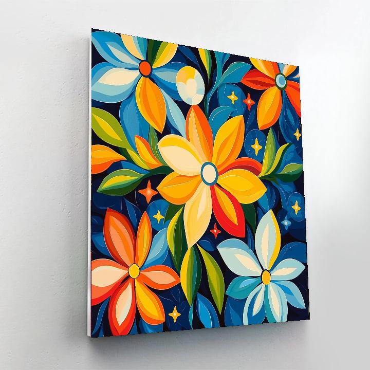 Paul Cézanne Inspired Celestial Blossom Medley  Number Painting