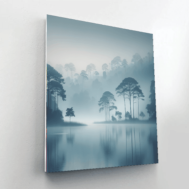 Gentle Morning Fog Number Painting